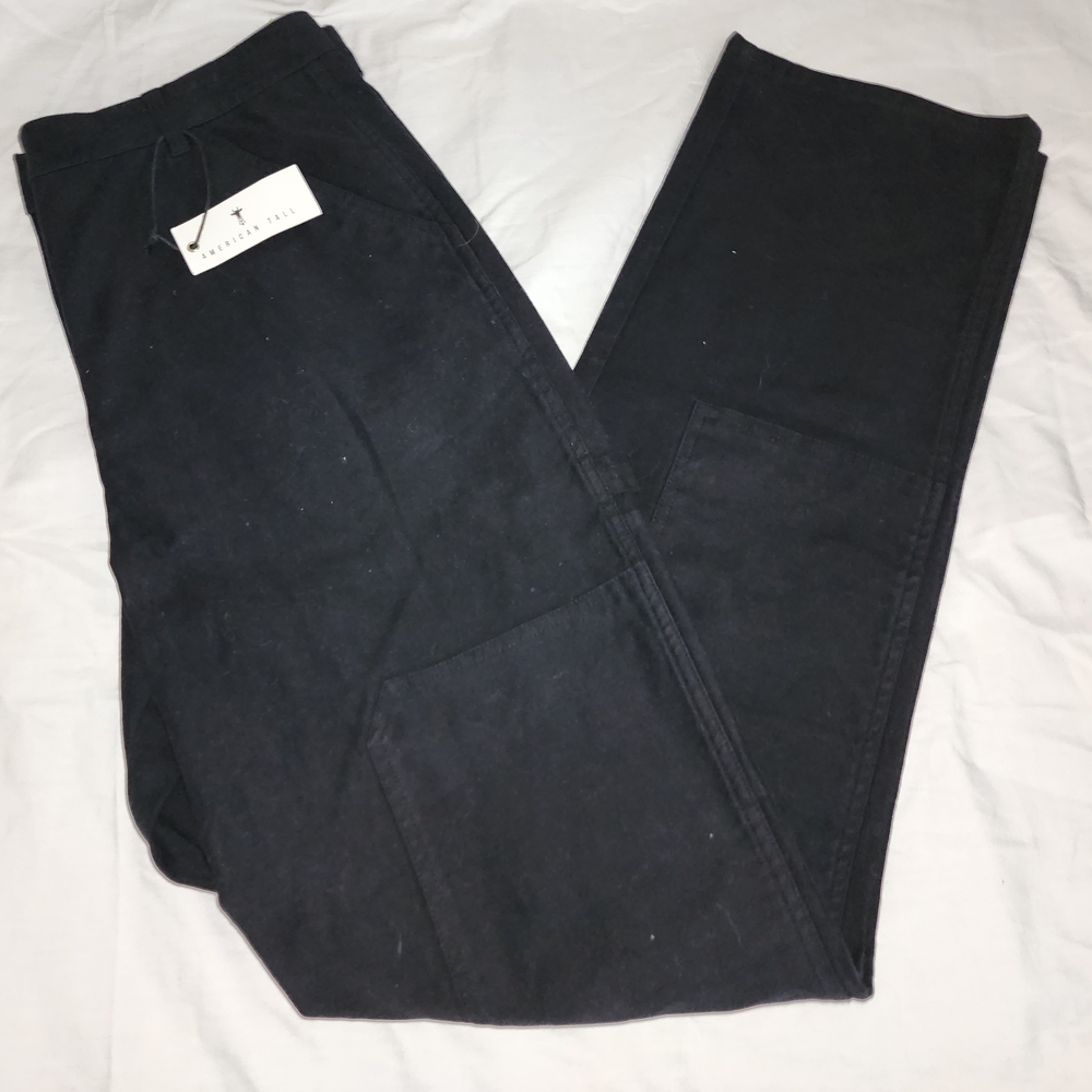 American Tall High-waisted Carpenter Black Pants For Tall Women's NWT!!!
